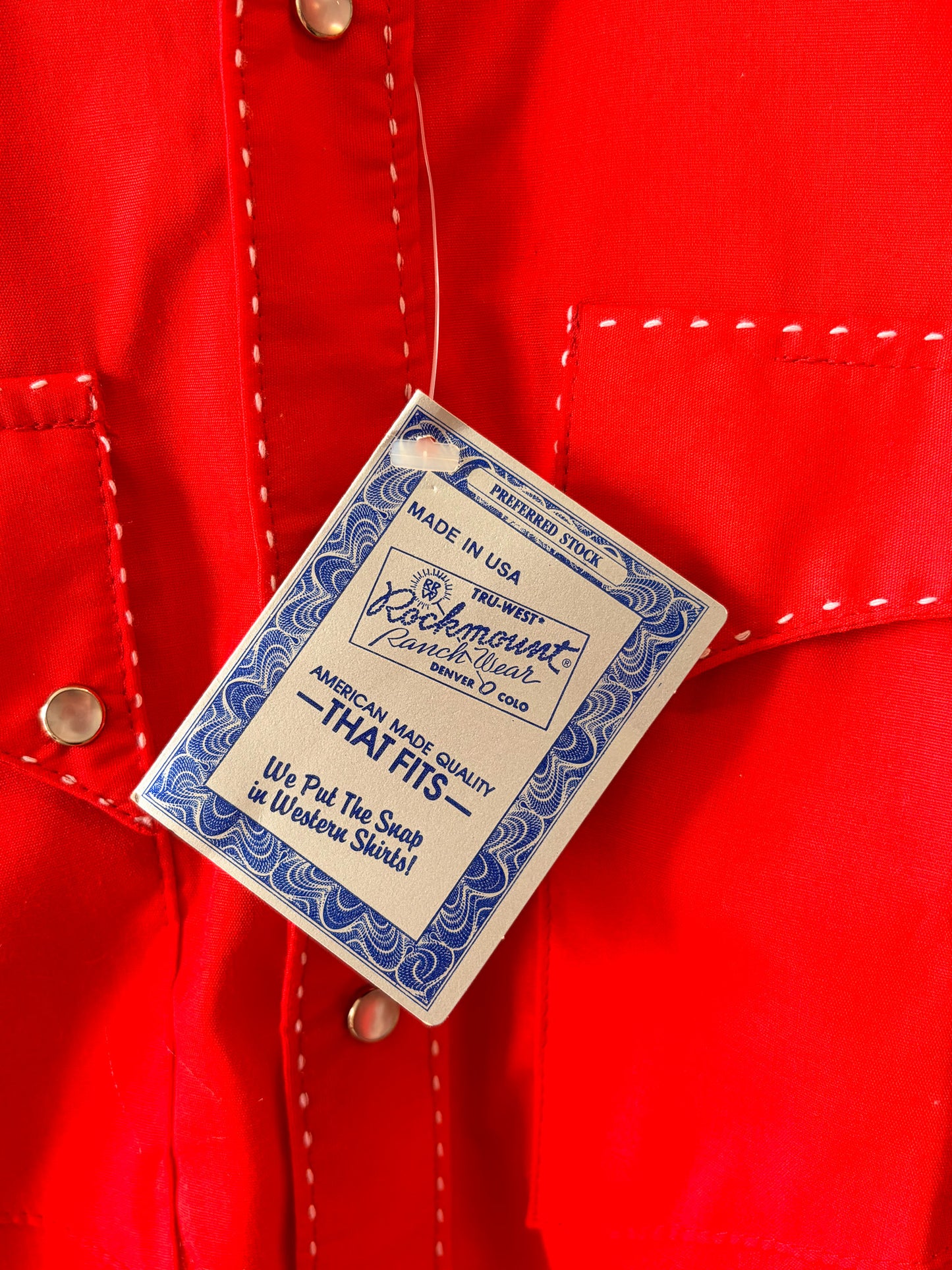 Vtg Rockmount Western Pearl Snap : 15-35