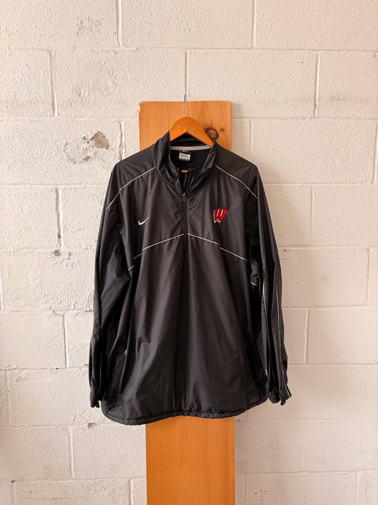 Nike Wisconsin Badgers Quarter Zip Windbreaker : XXL