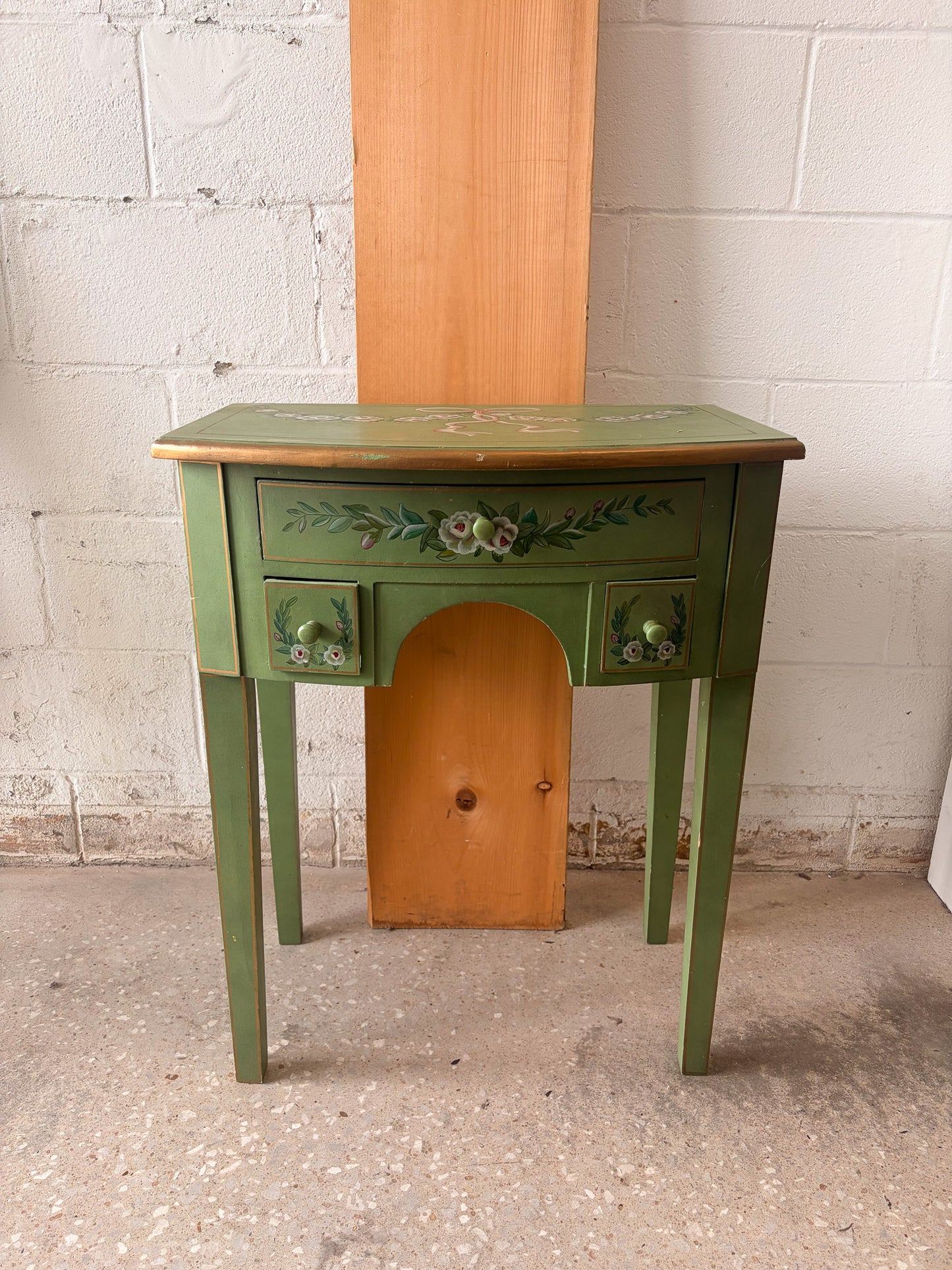 Green Shabby Chic Side Table (Local Pick Up Only)