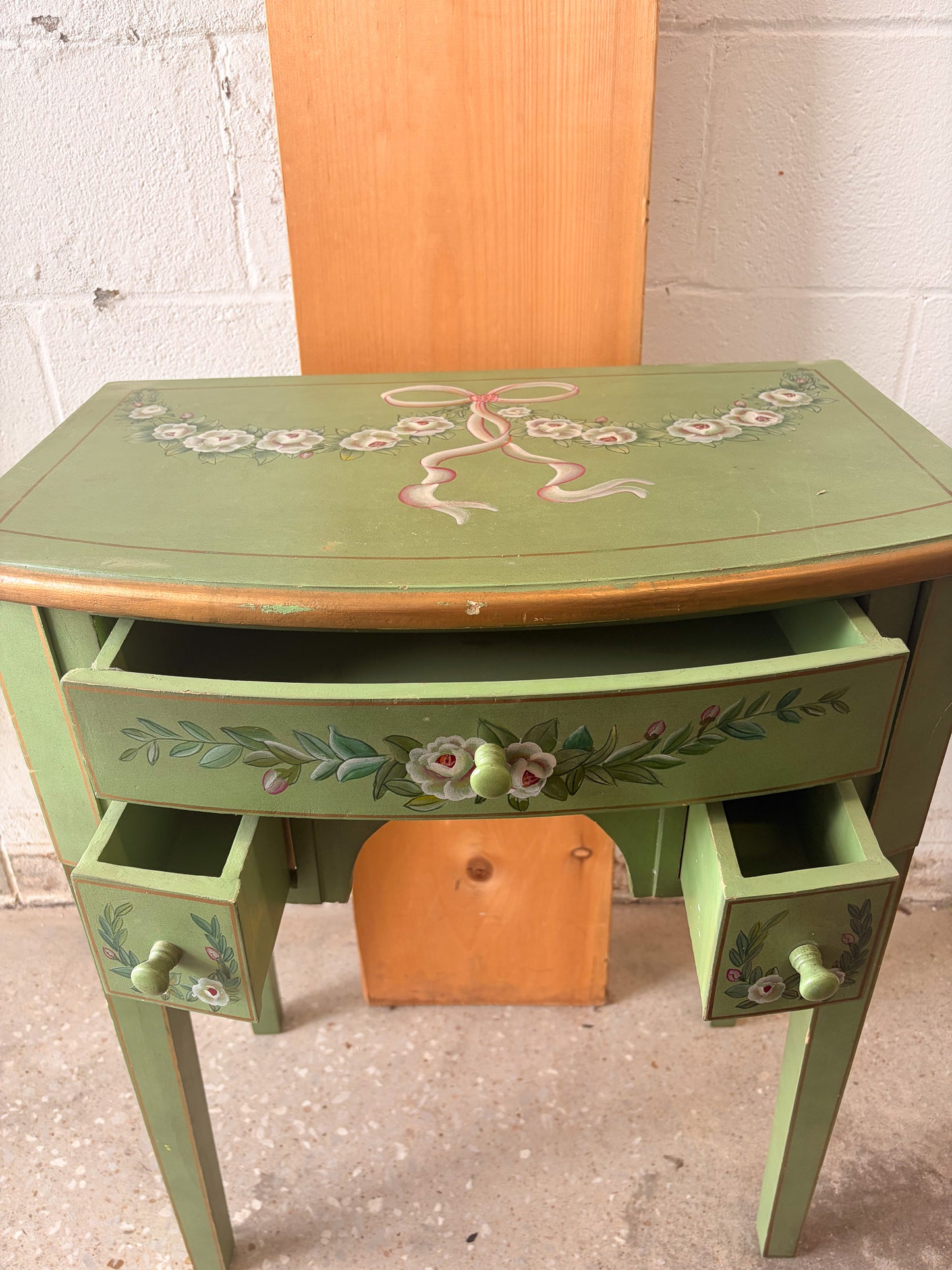 Green Shabby Chic Side Table (Local Pick Up Only)