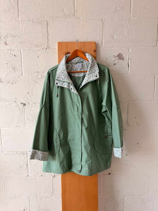 Green Floral Spring Jacket : XL