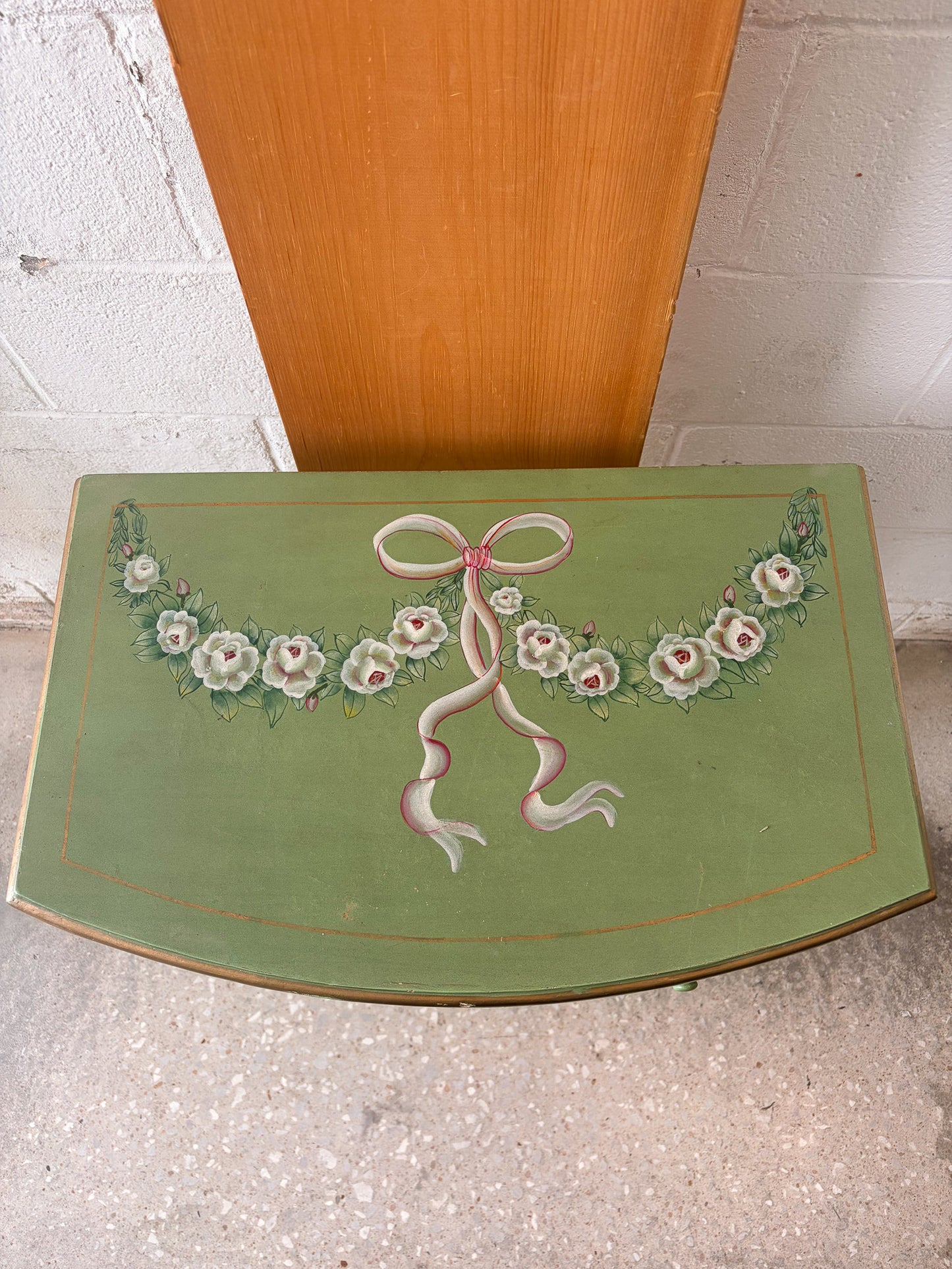 Green Shabby Chic Side Table (Local Pick Up Only)