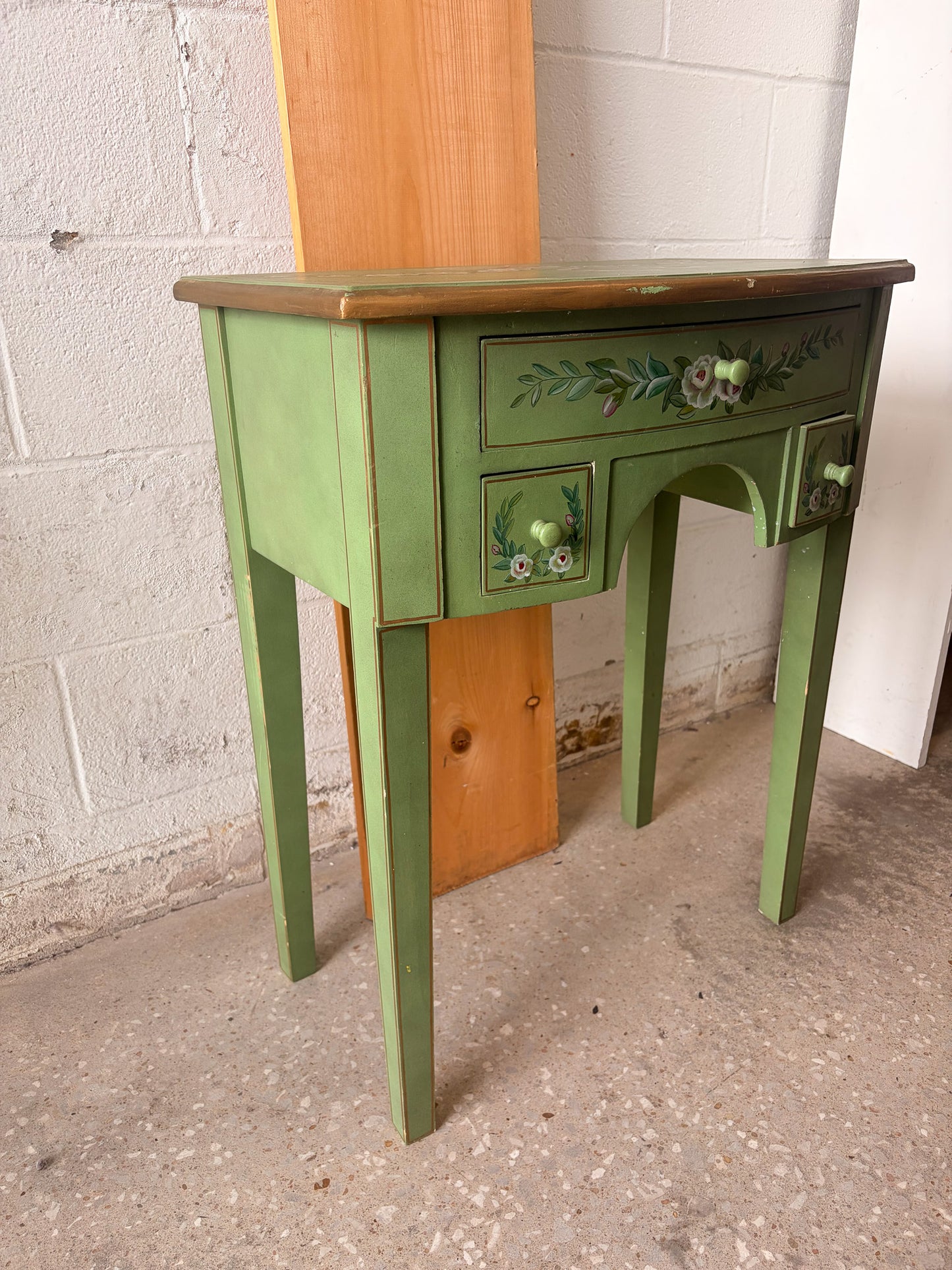 Green Shabby Chic Side Table (Local Pick Up Only)