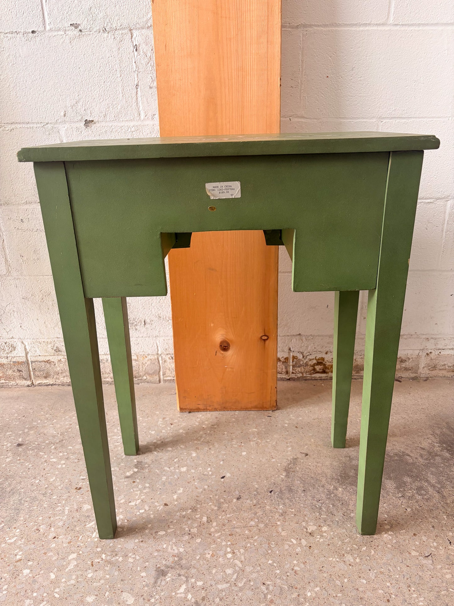 Green Shabby Chic Side Table (Local Pick Up Only)