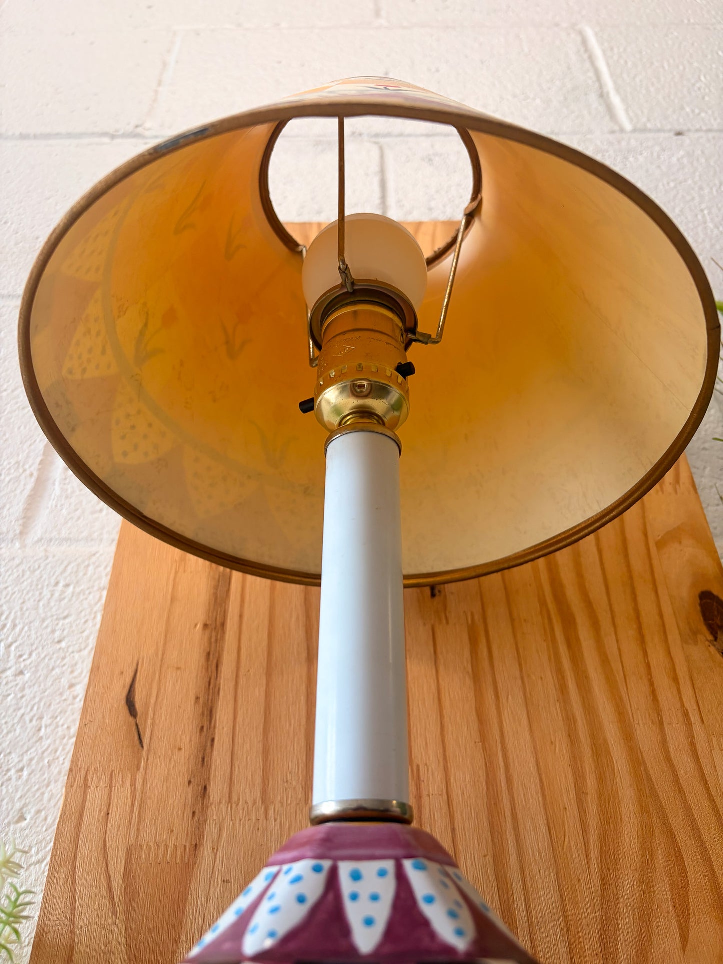 Vtg Hand Painted Teapot Lamp (Local Pick Up Only)