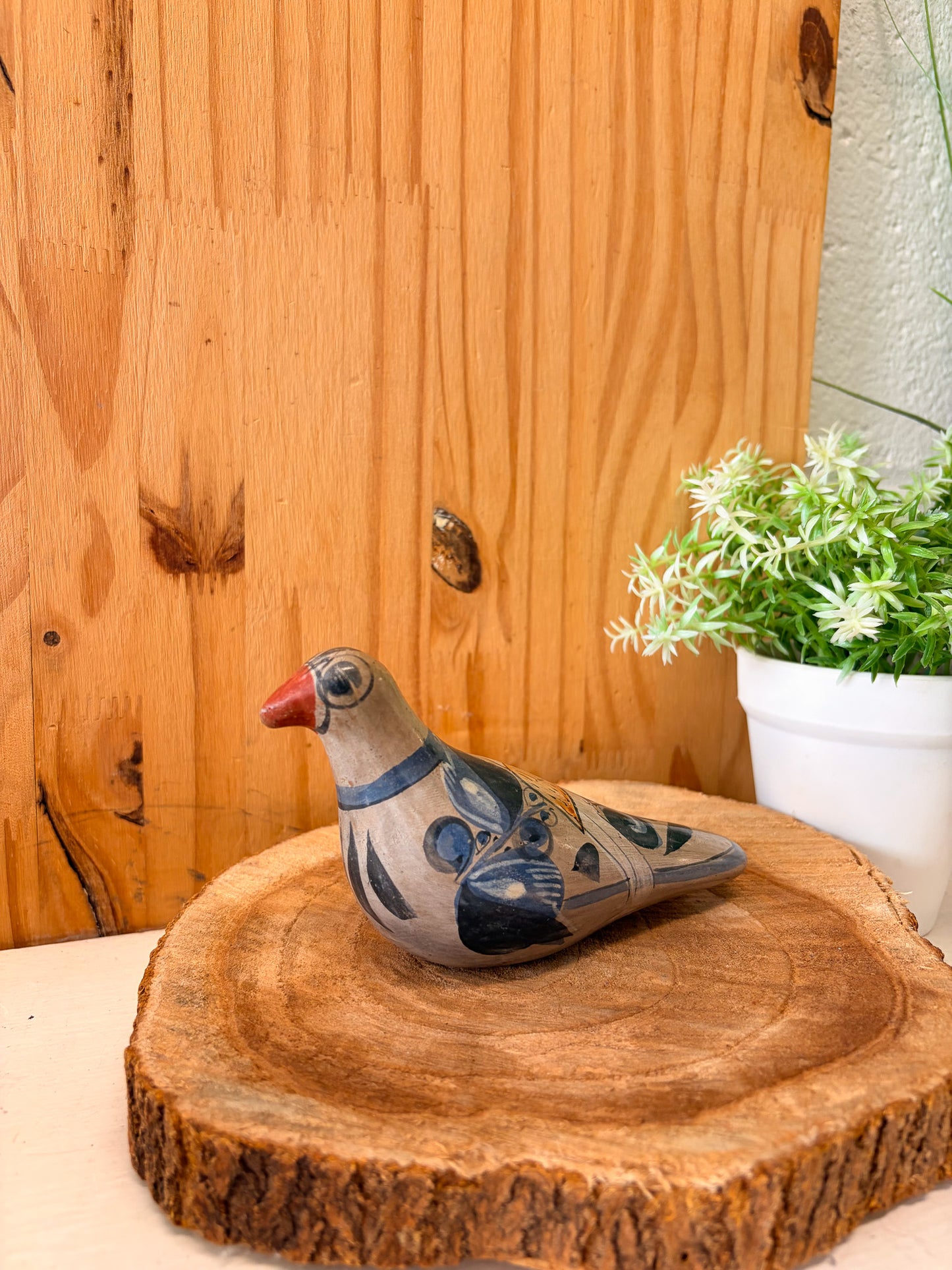 Tonala Mexican Folk Art Painted Bird (Local Pick Up Only)