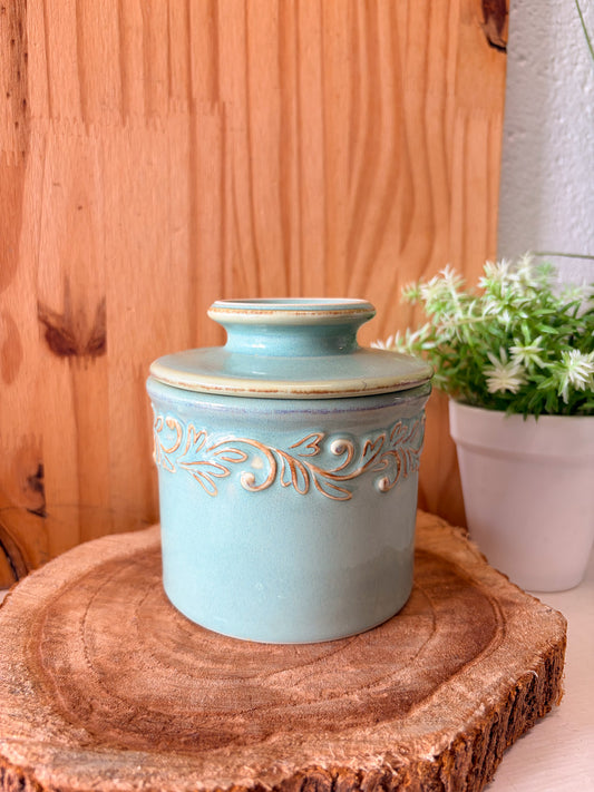 Seafoam Green Butter Bell Crock (Local Pick Up Only)
