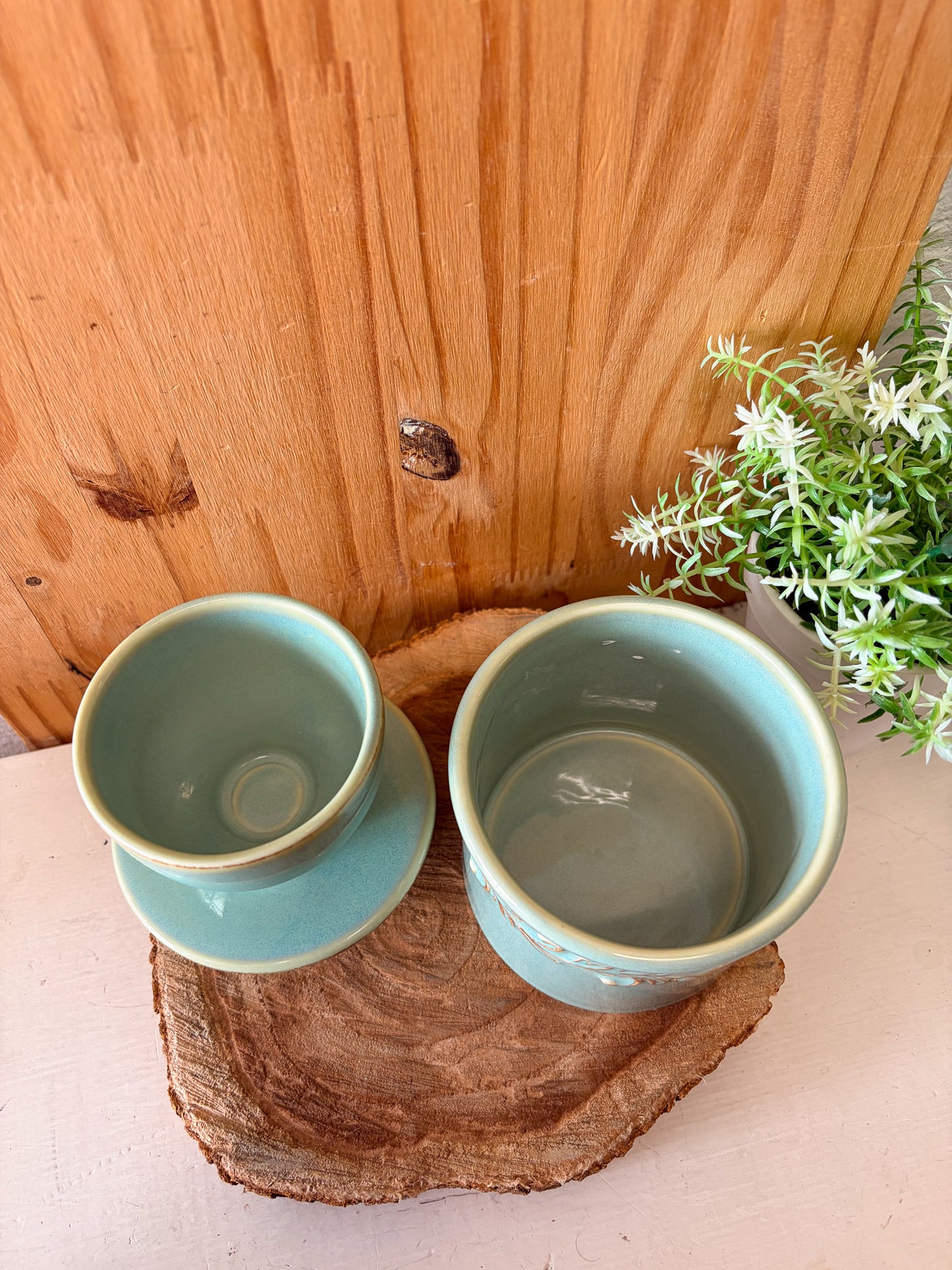 Seafoam Green Butter Bell Crock (Local Pick Up Only)