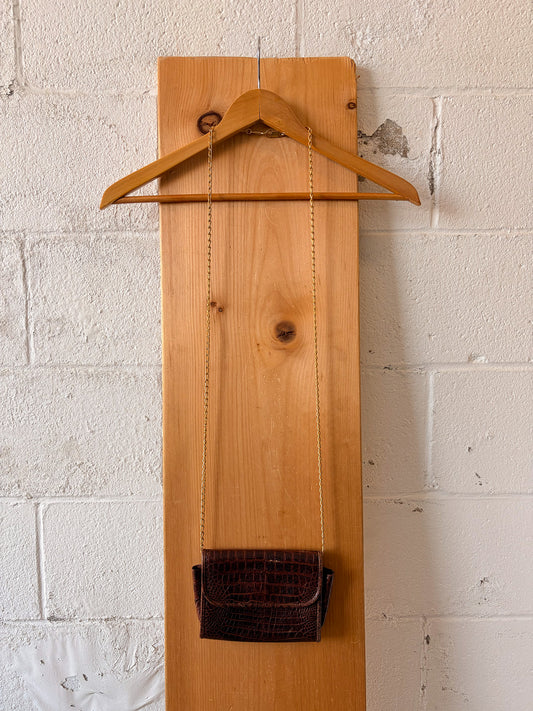 Vtg Little Brown Leather Purse