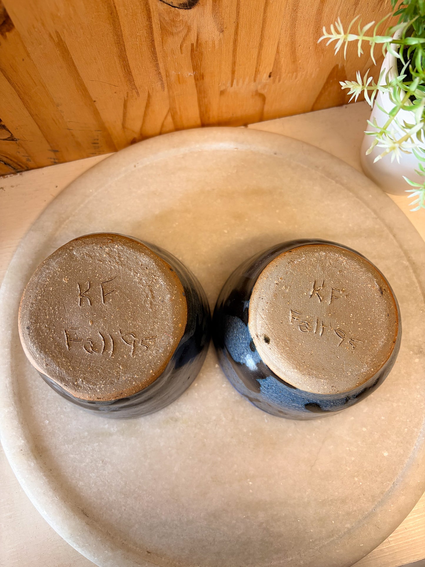 Pair of Handmade Blue Bowls (Local Pick Up Only)