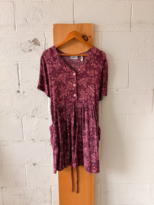 Vtg Purple Babydoll Dress : 22