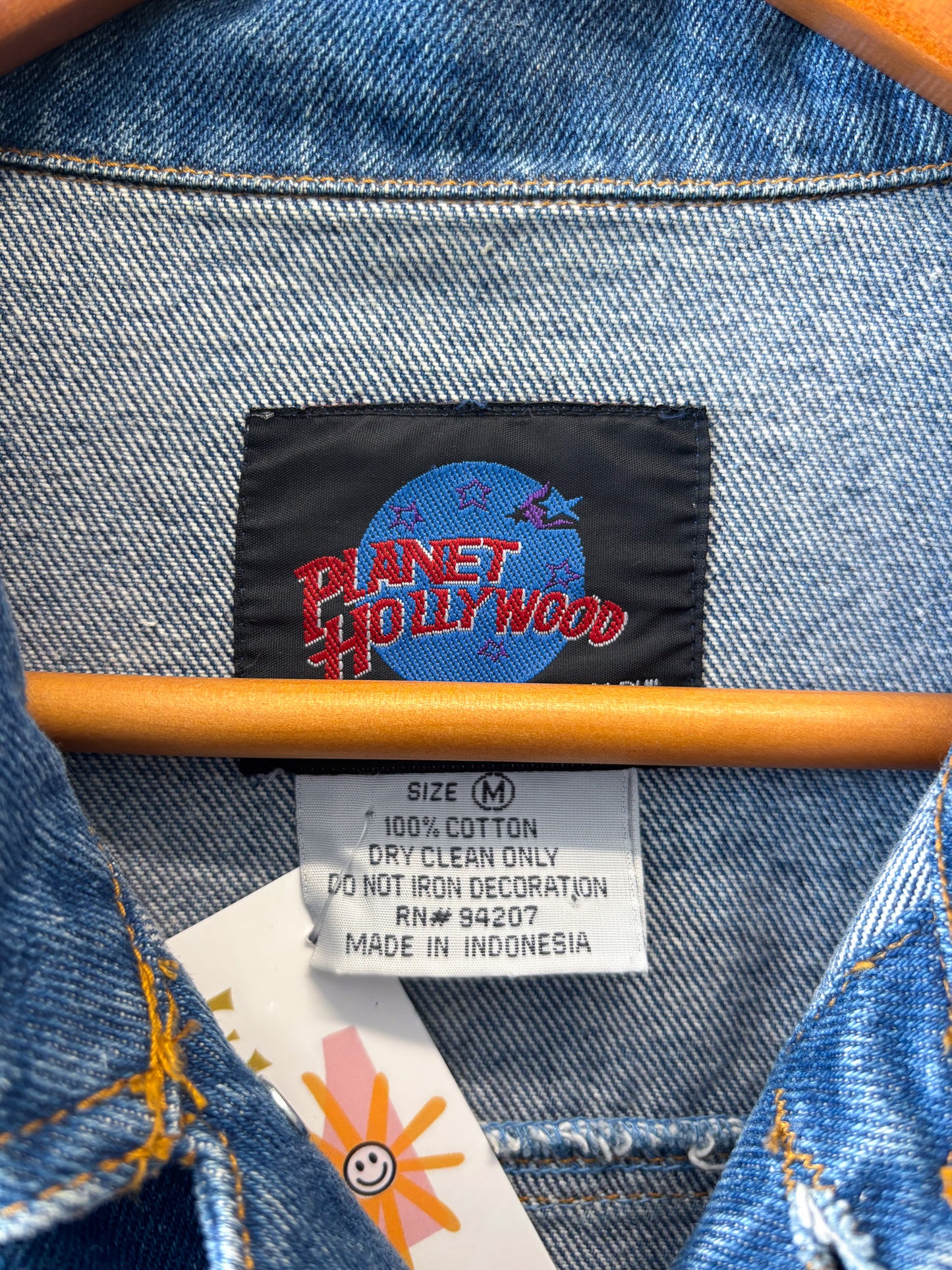 Vtg Planet Hollywood Denim Jacket : M