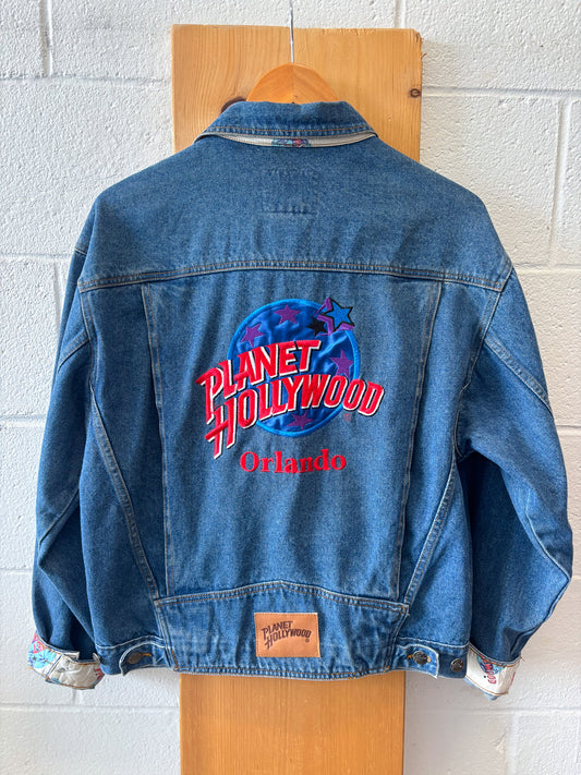 Vtg Planet Hollywood Denim Jacket : M