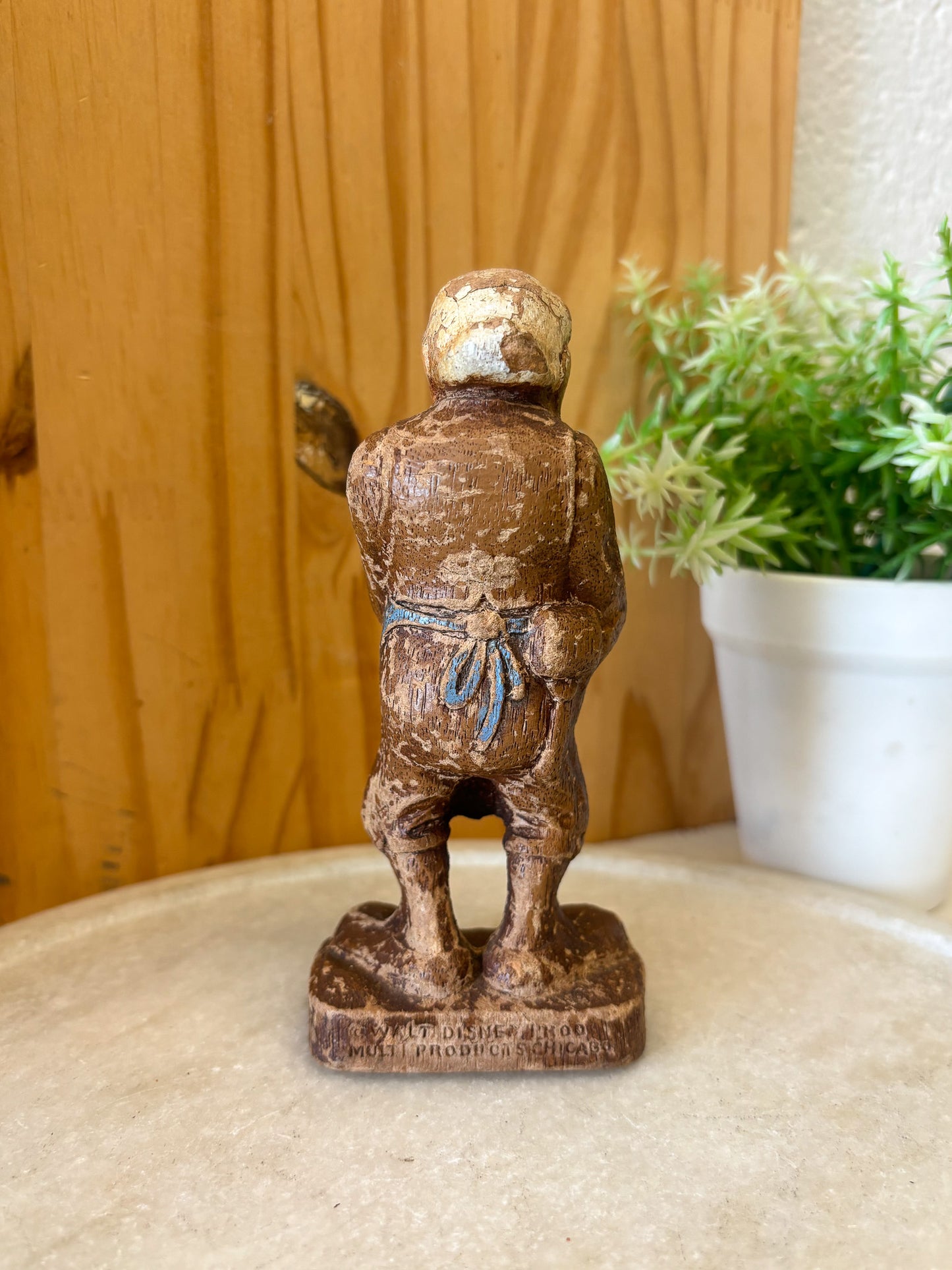 Vtg Walt Disney Pinocchio Geppetti Wooden Figure