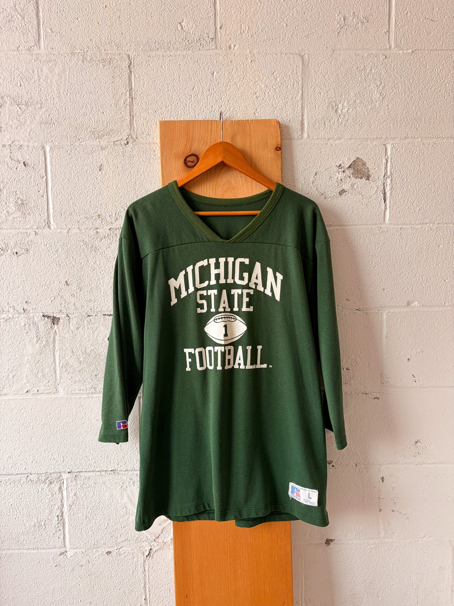 Vtg Michigan State Football Long Sleeve : L