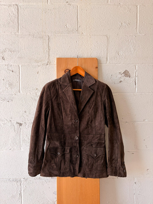 Dark Brown Suede Jacket : S