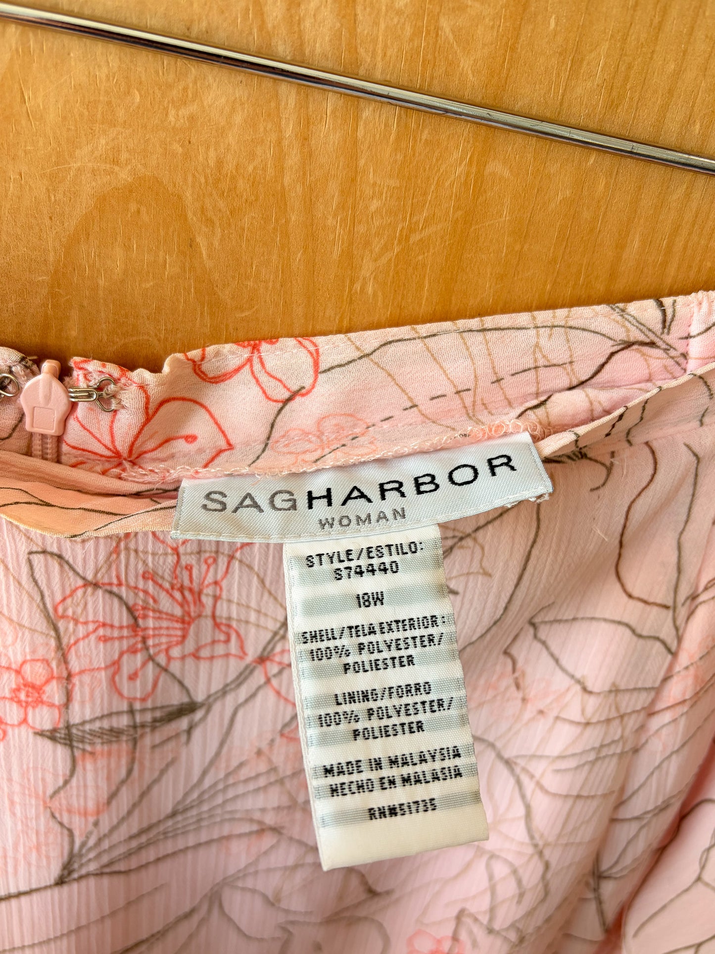 Floral Pink Midi Skirt : 18W