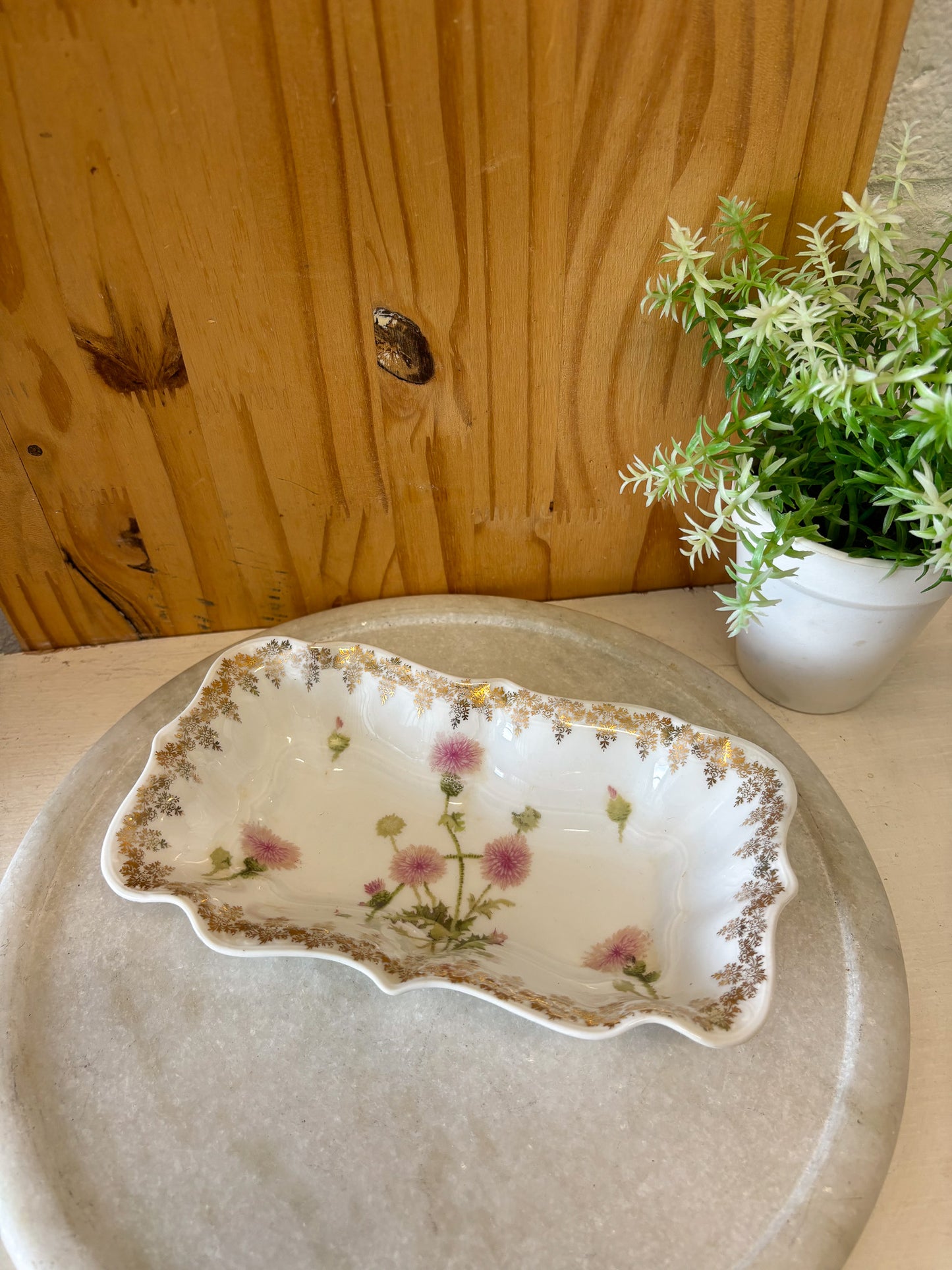 Vtg Germany Floral Dish (Local Pick Up Only)