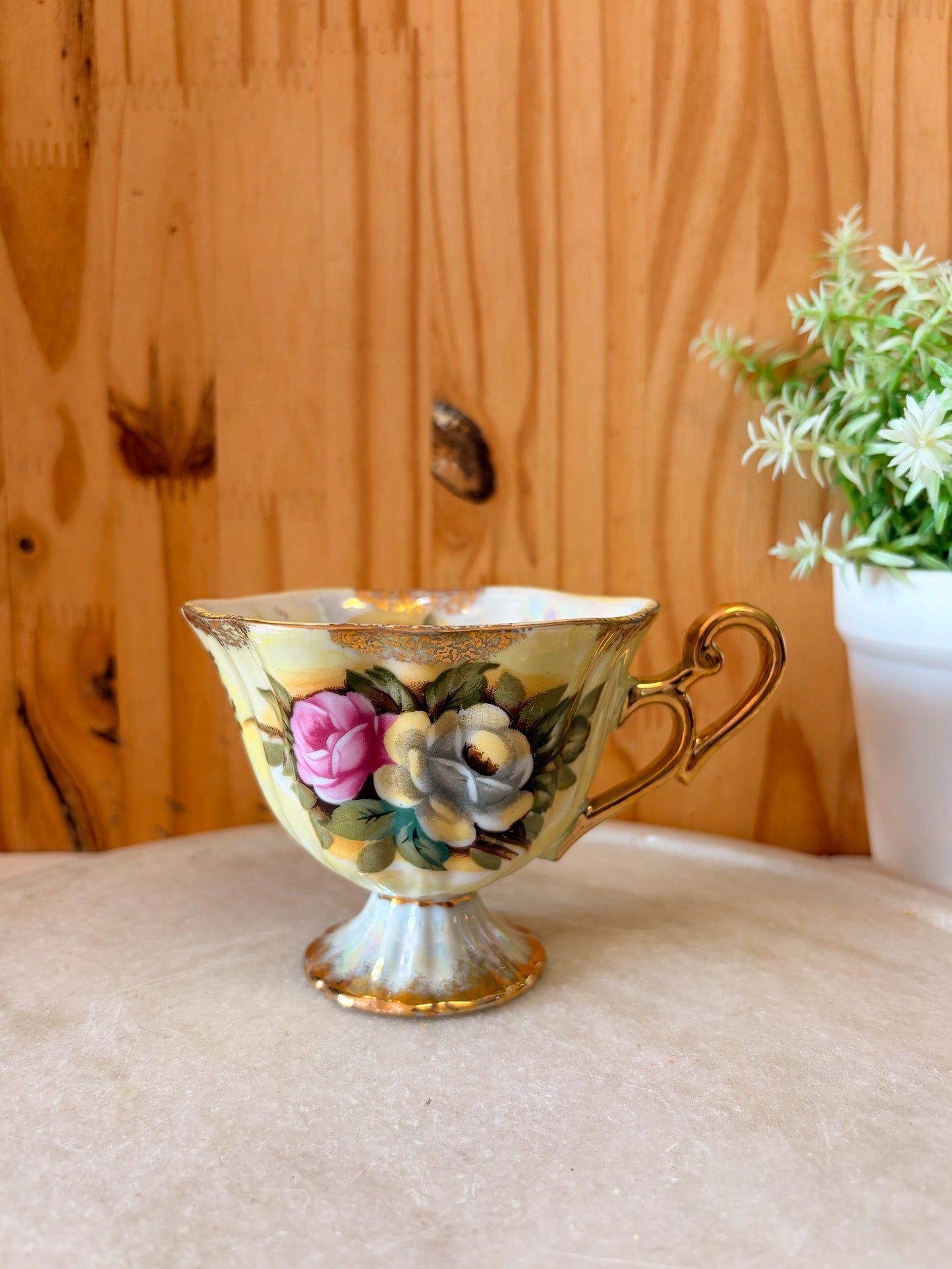 Vtg Floral Teacup