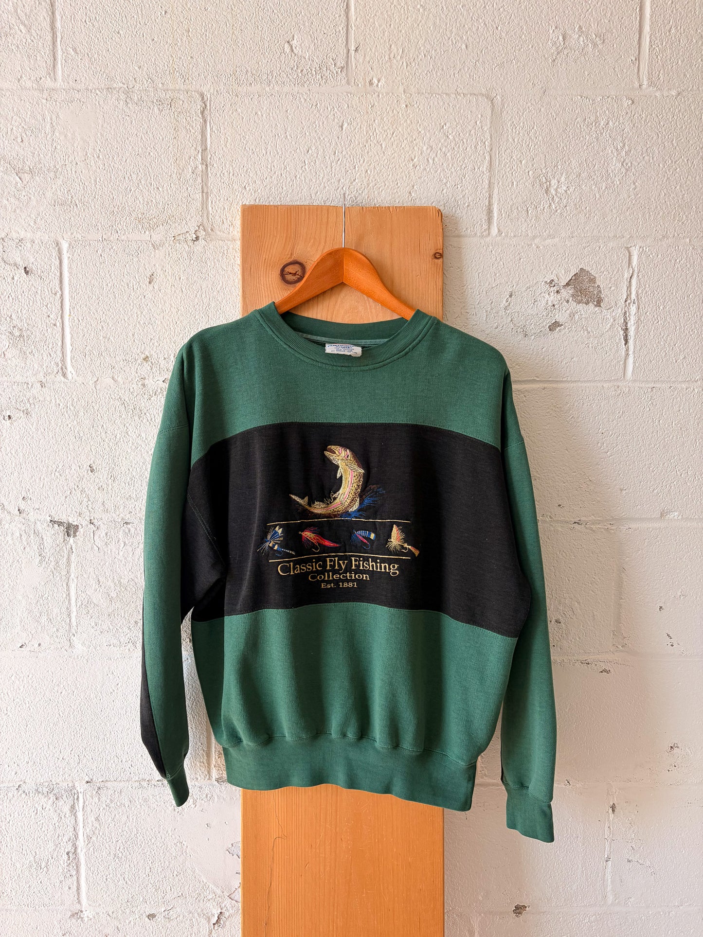 Vtg Fly Fishing Crewneck : L