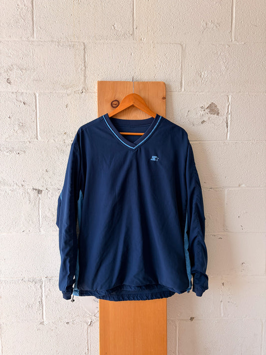 Vtg Blue Starter Pullover : L
