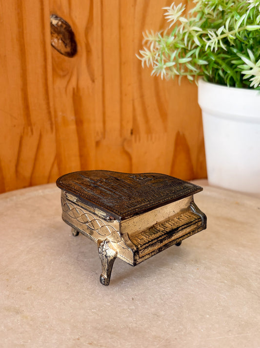 Vtg New Orleans Piano Trinket Case