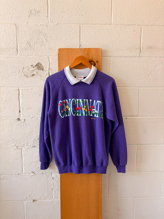 Vtg Morning Sun Cincinnati Collared Crew : L