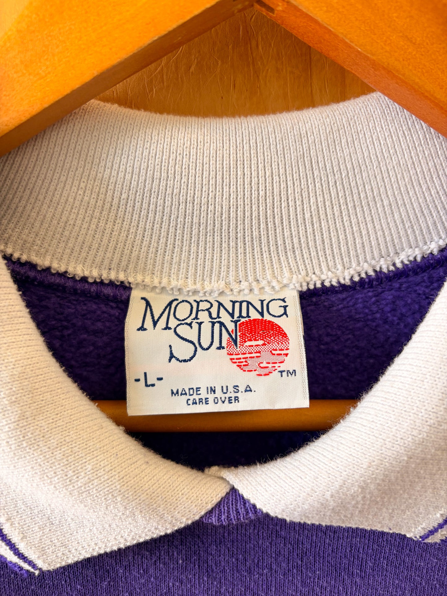 Vtg Morning Sun Cincinnati Collared Crew : L