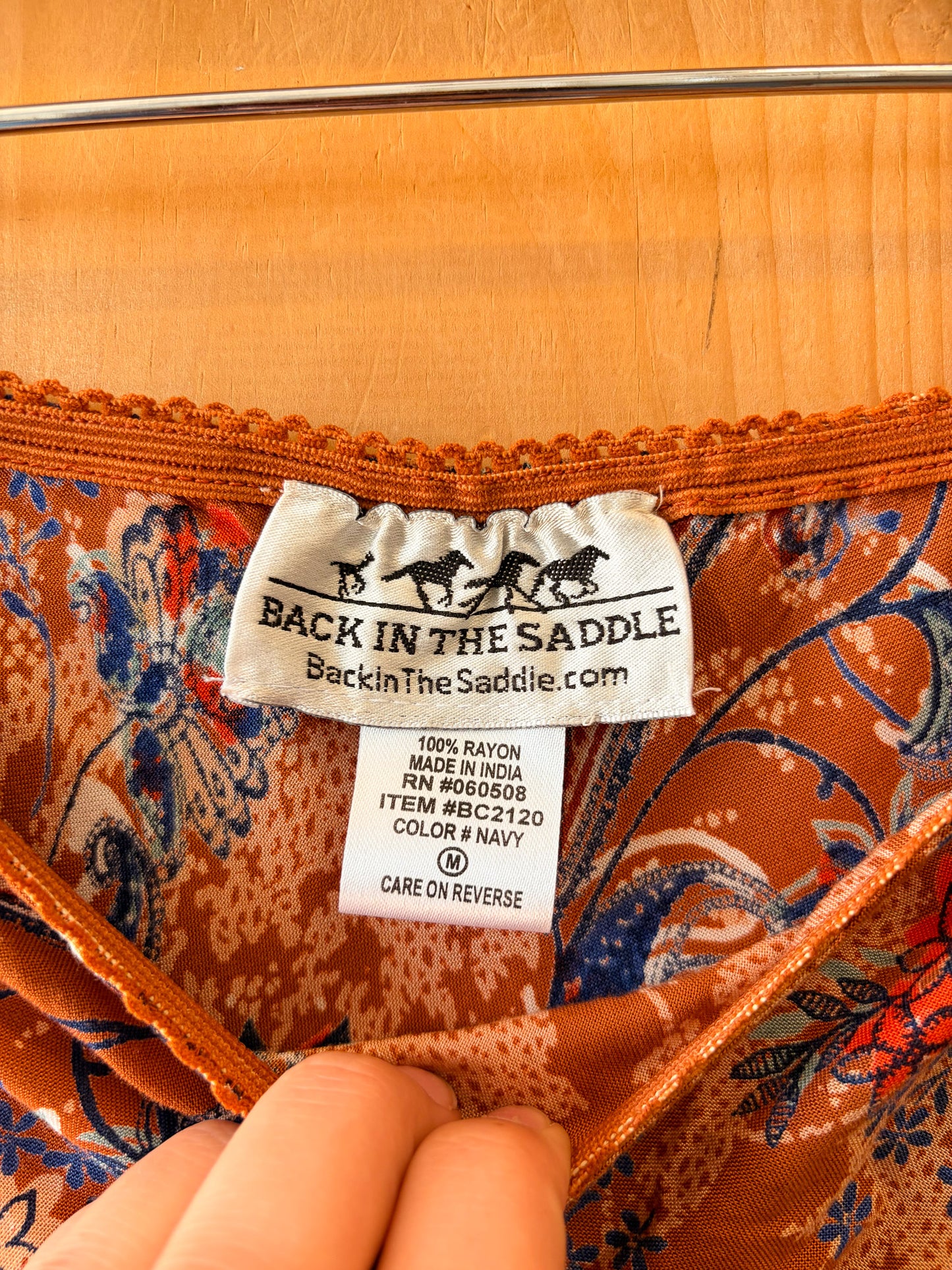 Back In The Saddle Paisley Skirt : M