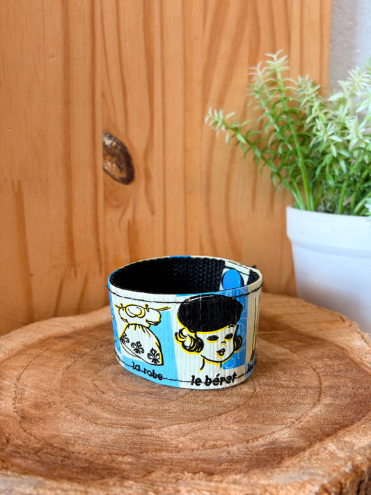 French Graphic Cuff Bracelet