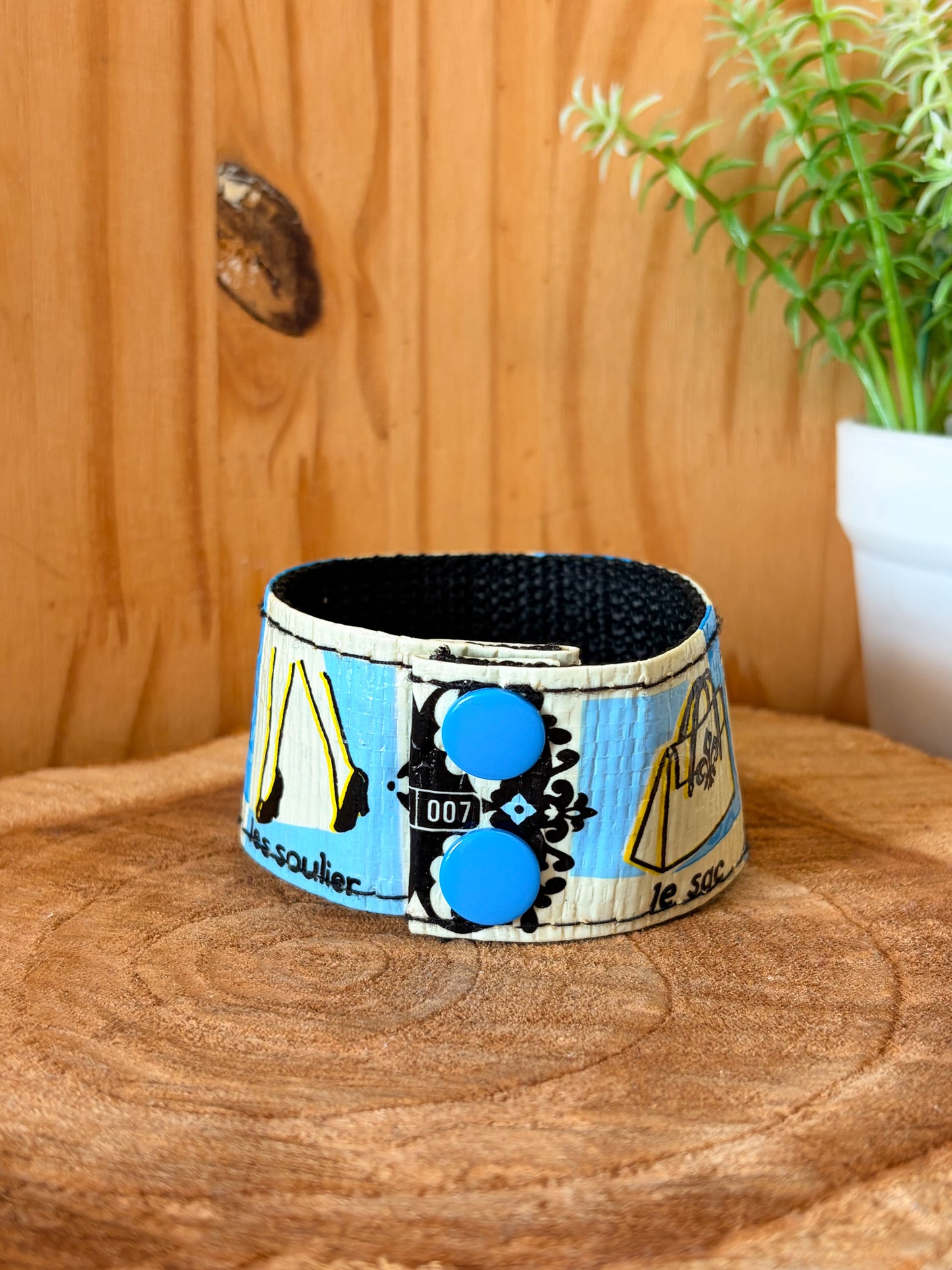 French Graphic Cuff Bracelet