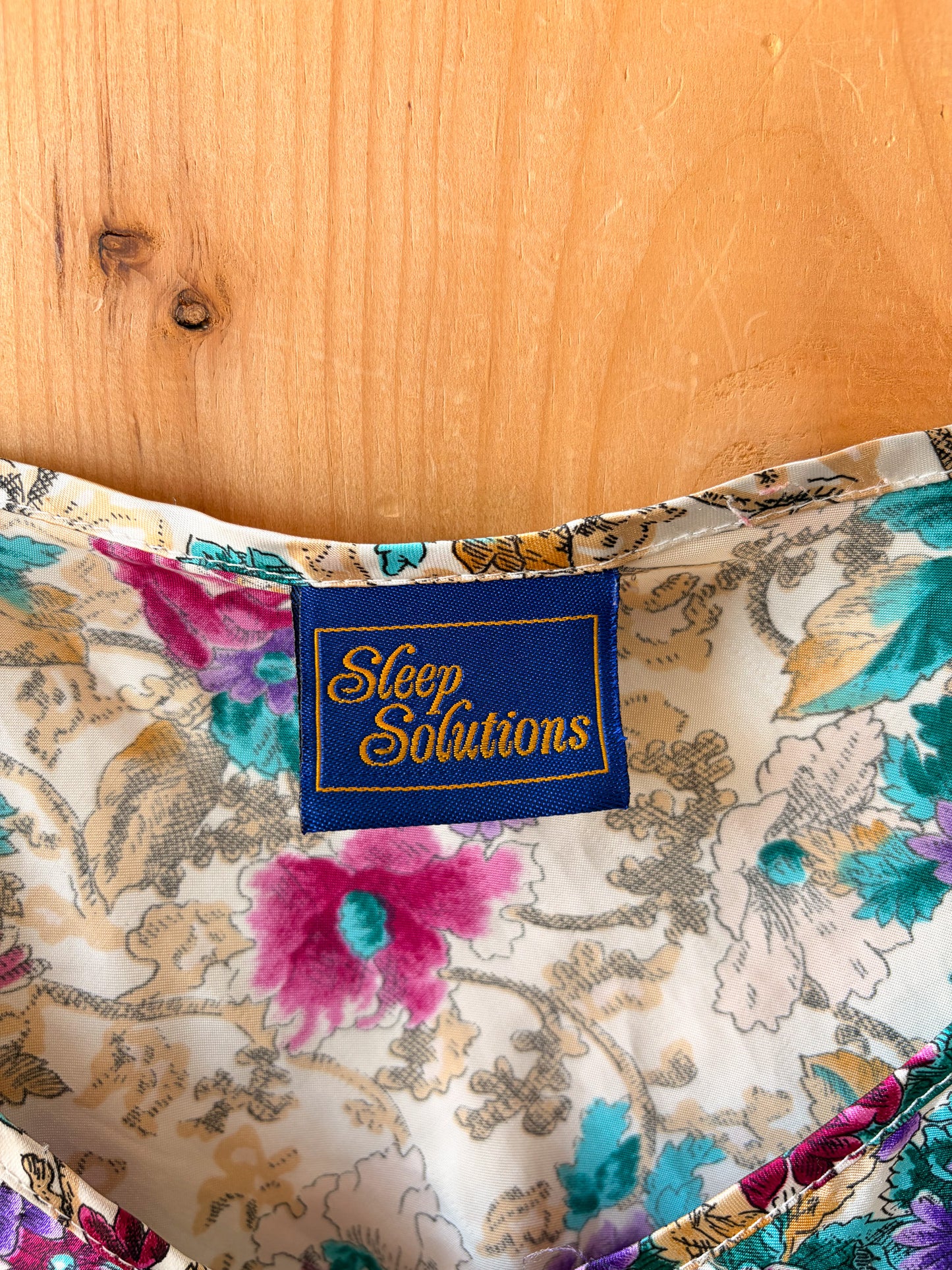 Vtg Floral Pajama Set : L