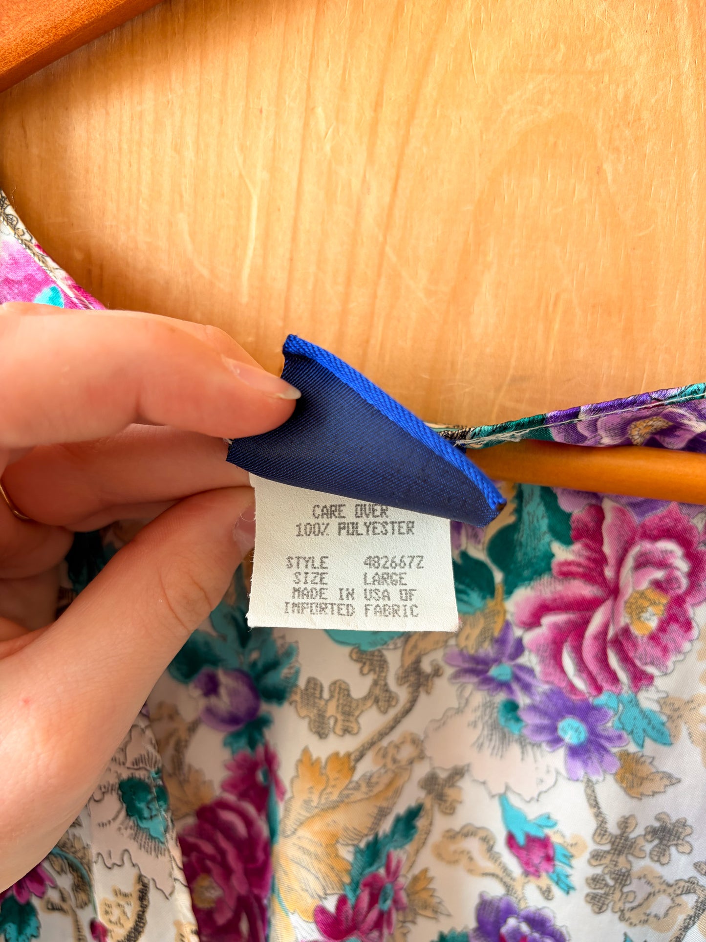 Vtg Floral Pajama Set : L