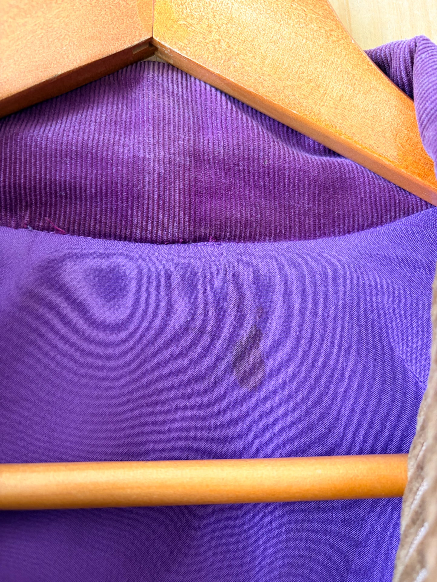 Purple Trimmed Corduroy Trench : M/L