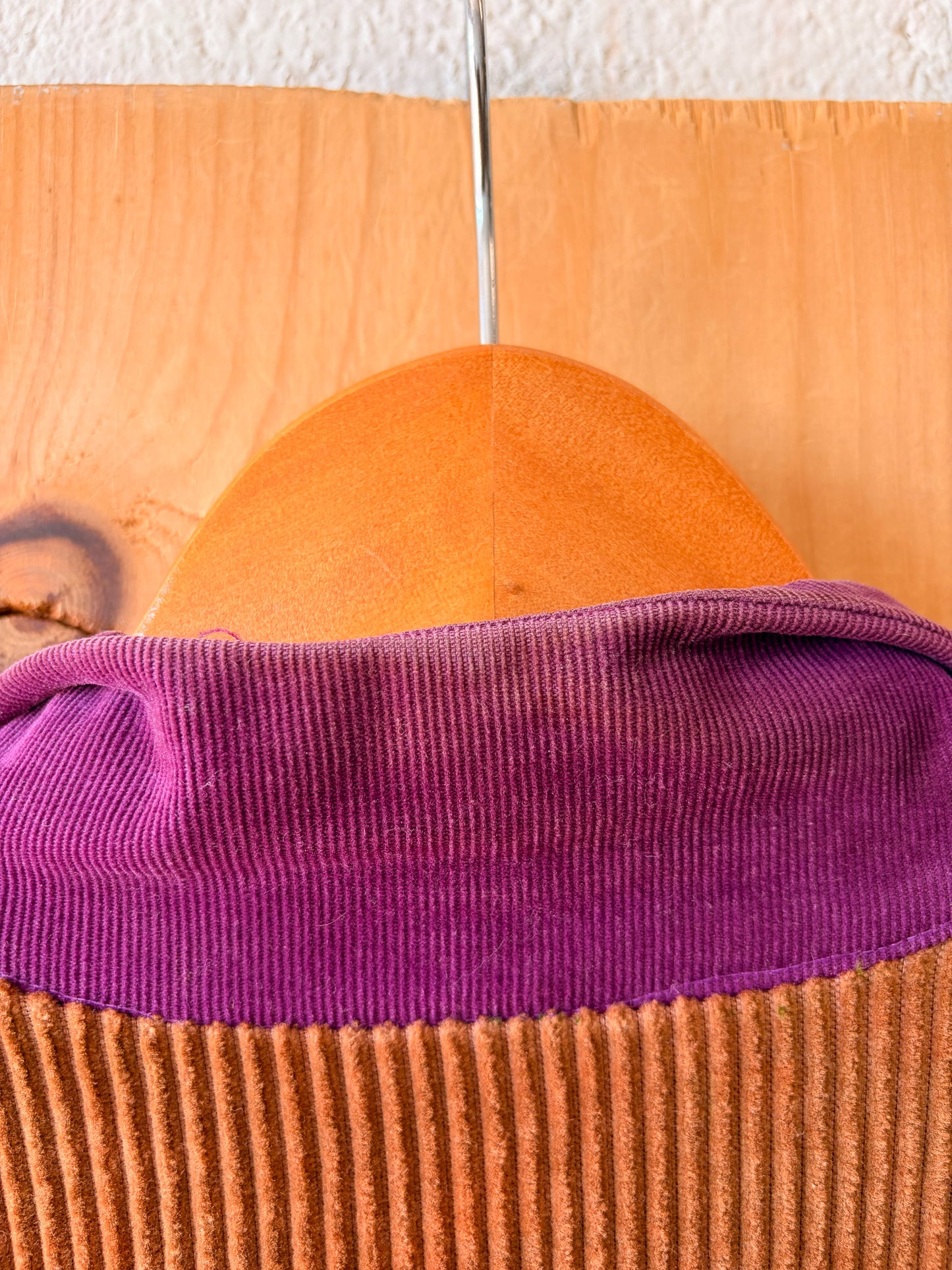 Purple Trimmed Corduroy Trench : M/L