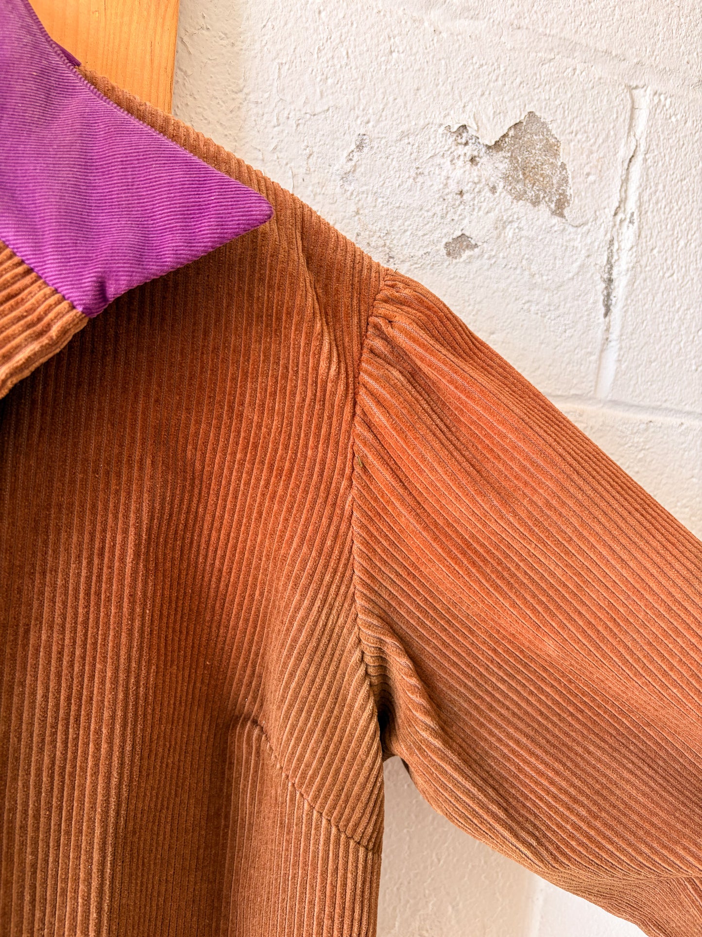Purple Trimmed Corduroy Trench : M/L