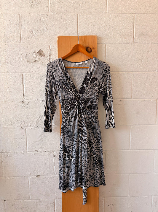Black & White Animal Print Dress : XS