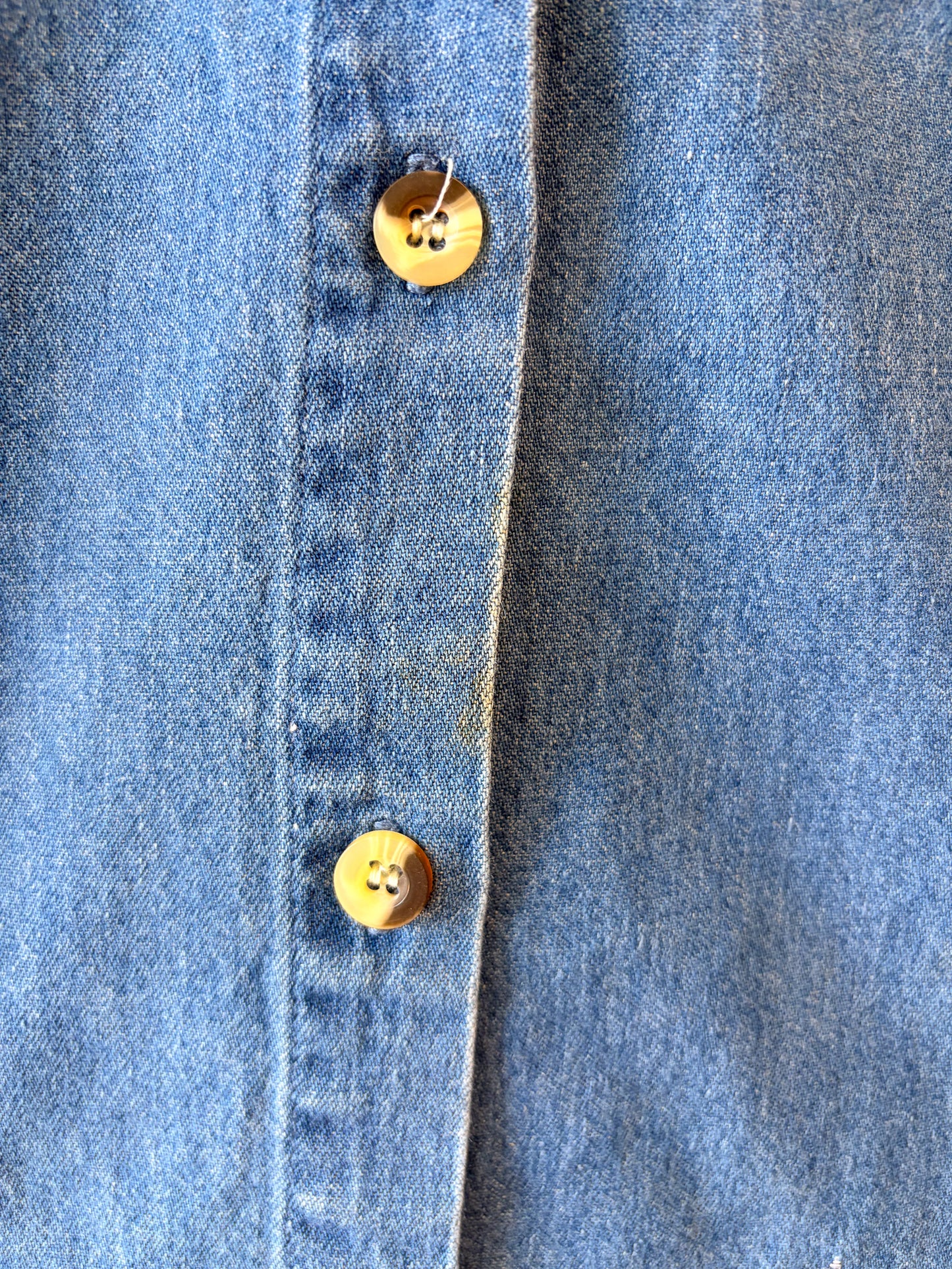 Floral Embroidered Denim Top : M
