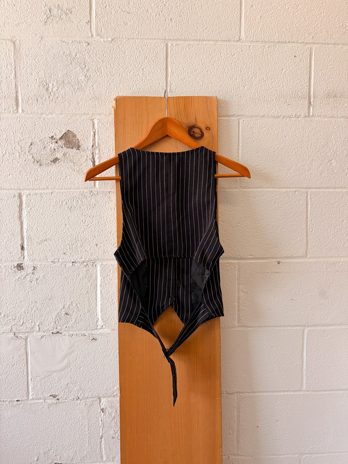 Pinstripe Open Back Vest : S
