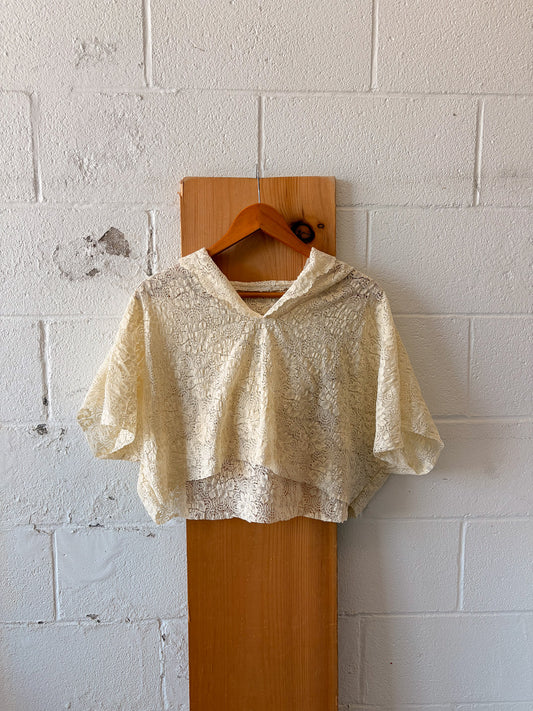 WHSE479 Original Cropped Lace Hoodie : M/L