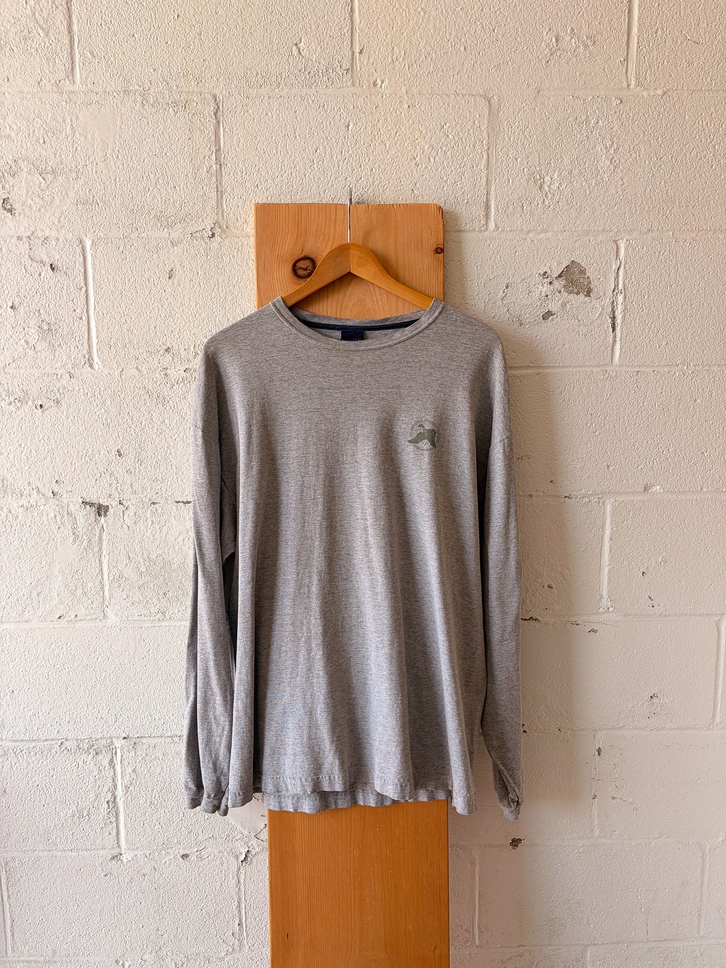 Houndstooth Gray Long Sleeve : XL