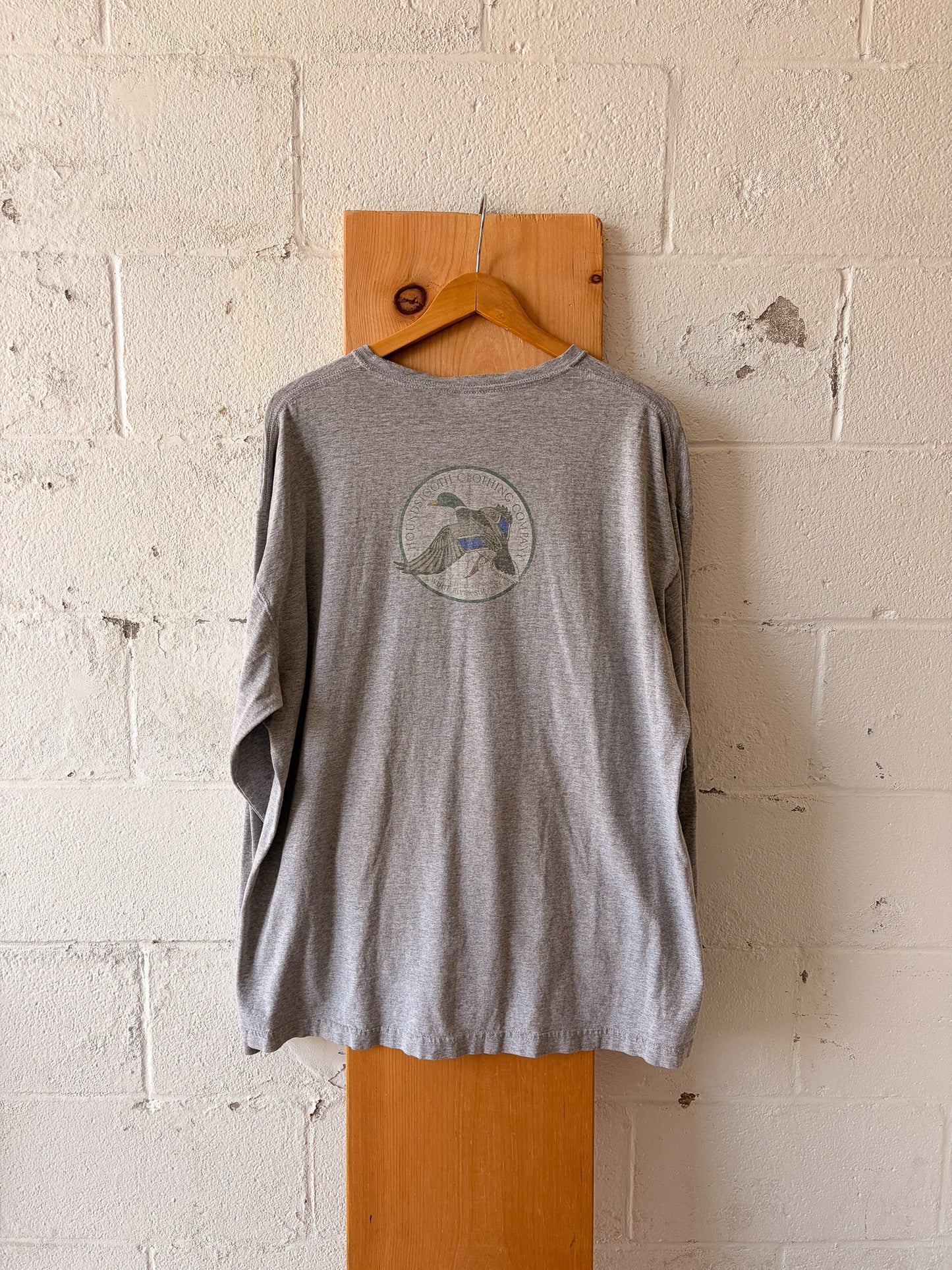 Houndstooth Gray Long Sleeve : XL