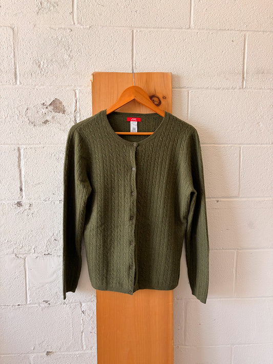 Olive Green Cardigan : L