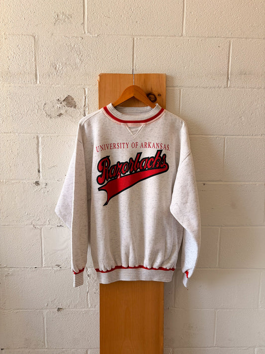 Vtg University of Arkansas Crew : L (As Is)