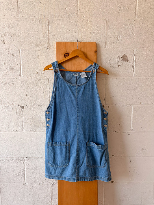 Vtg Denim Jumper : M