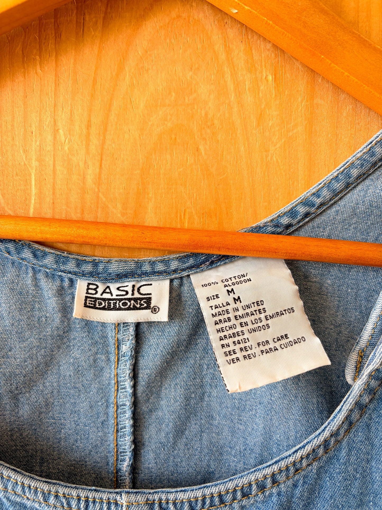 Vtg Denim Jumper : M