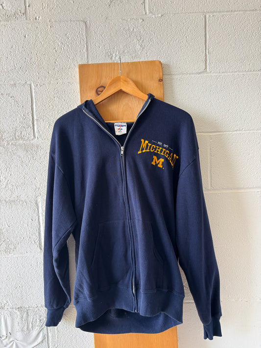 Michigan Zip Up Hoodie : L