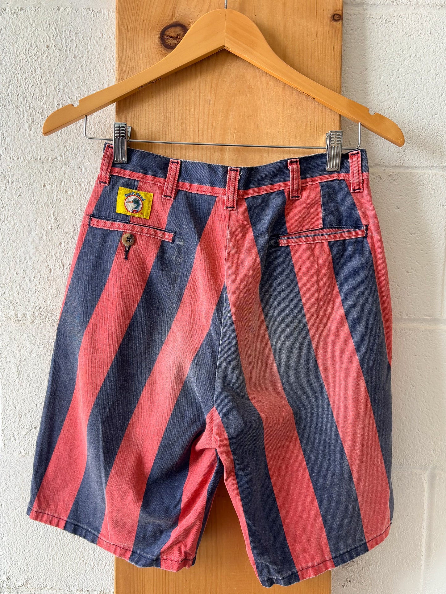 Vtg Duck Head Striped Shorts : 27” W