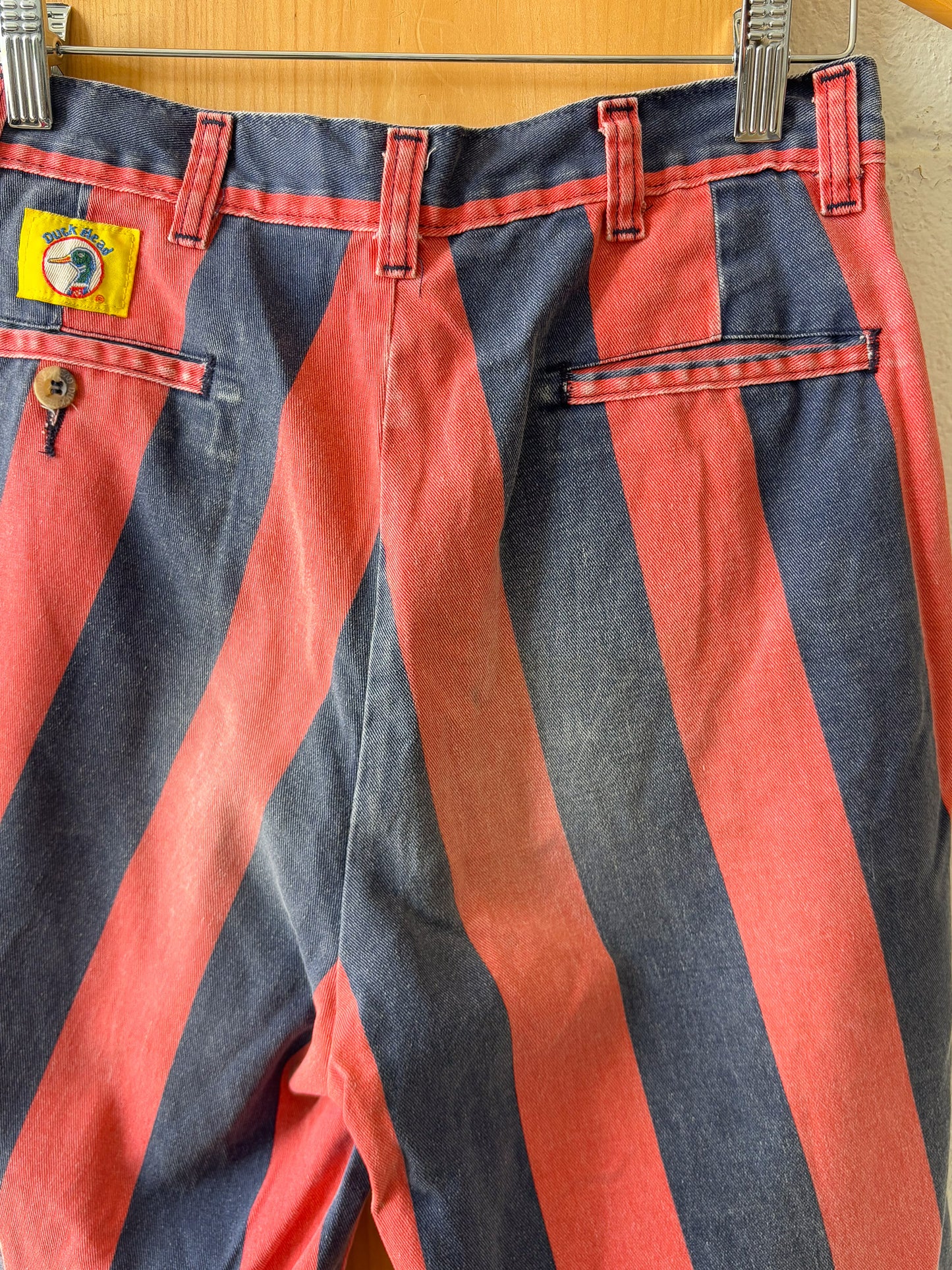 Vtg Duck Head Striped Shorts : 27” W