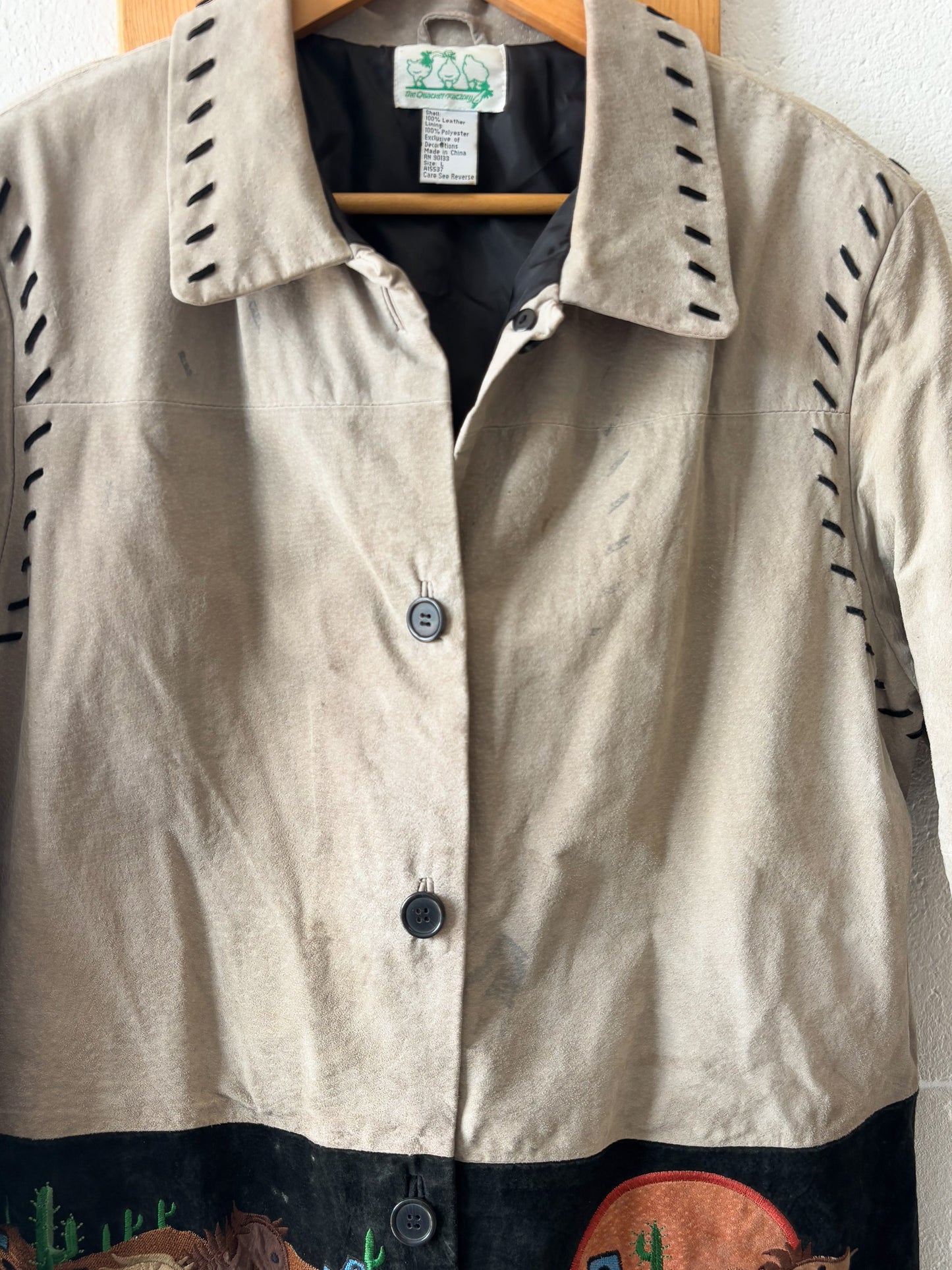 Vtg Equestrian Leather Jacket : Wms L